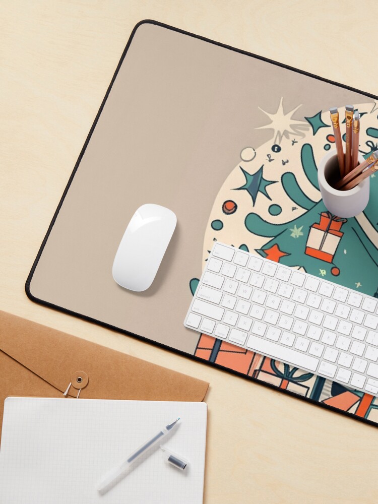 Thumbnail 3 of 5, Mouse Pad, Modern Christmas Tree Minimalistic Drawing designed and sold by Patricks-Art.