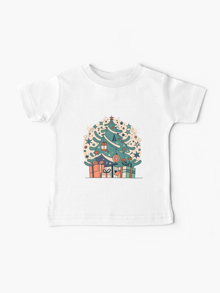 Thumbnail 1 of 2, Baby T-Shirt, Modern Christmas Tree Minimalistic Drawing designed and sold by Patricks-Art.