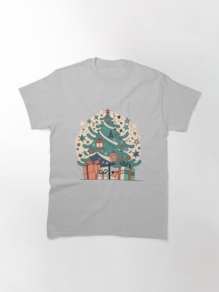 Thumbnail 3 of 7, Classic T-Shirt, Modern Christmas Tree Minimalistic Drawing designed and sold by Patricks-Art.