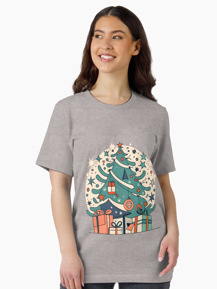 Thumbnail 2 of 7, Essential T-Shirt, Modern Christmas Tree Minimalistic Drawing designed and sold by Patricks-Art.