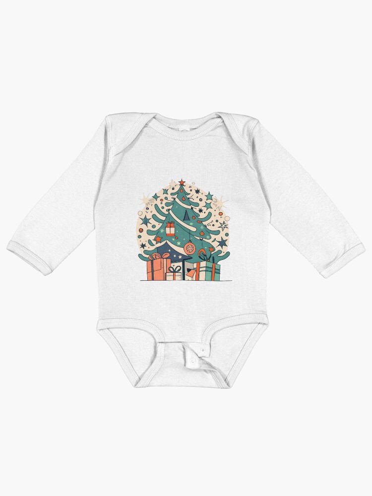 Thumbnail 1 of 2, Baby One-Piece, Modern Christmas Tree Minimalistic Drawing designed and sold by Patricks-Art.