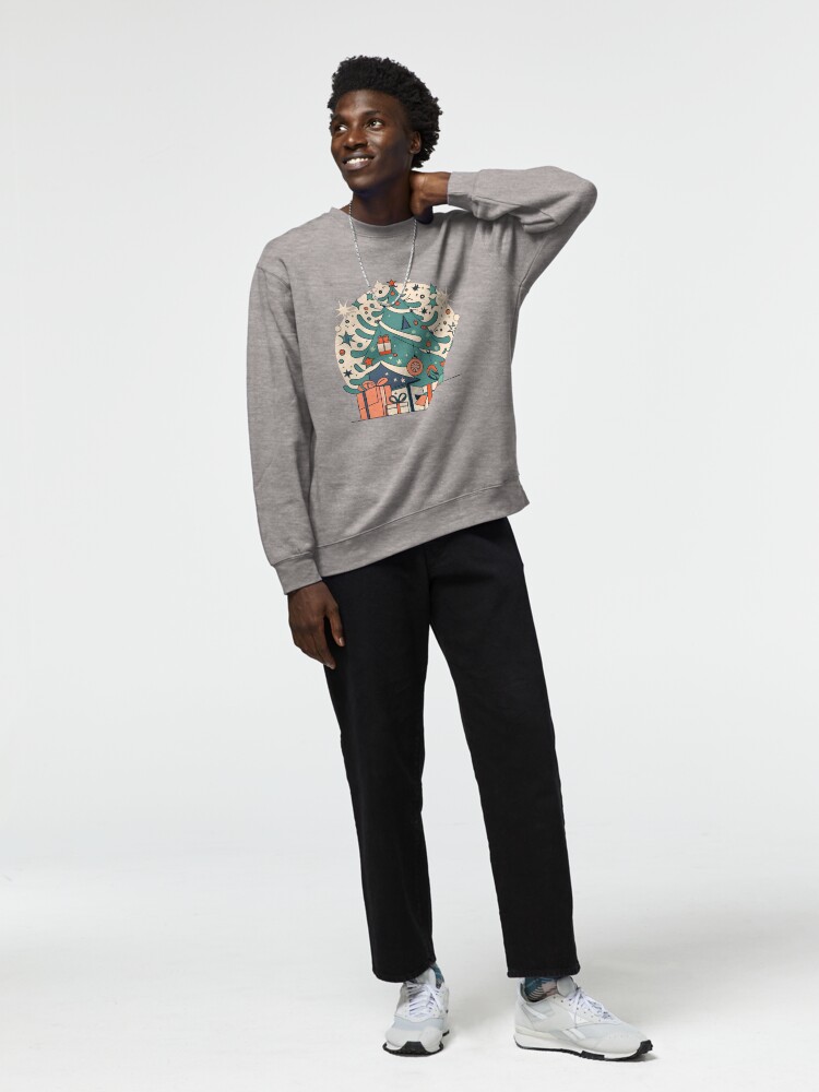 Thumbnail 3 of 7, Pullover Sweatshirt, Modern Christmas Tree Minimalistic Drawing designed and sold by Patricks-Art.