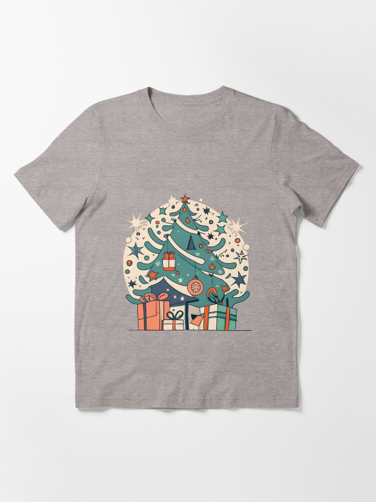 Thumbnail 3 of 7, Essential T-Shirt, Modern Christmas Tree Minimalistic Drawing designed and sold by Patricks-Art.