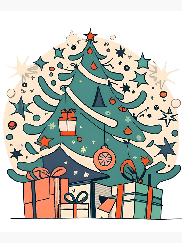 Thumbnail 5 of 5, Tote Bag, Modern Christmas Tree Minimalistic Drawing designed and sold by Patricks-Art.