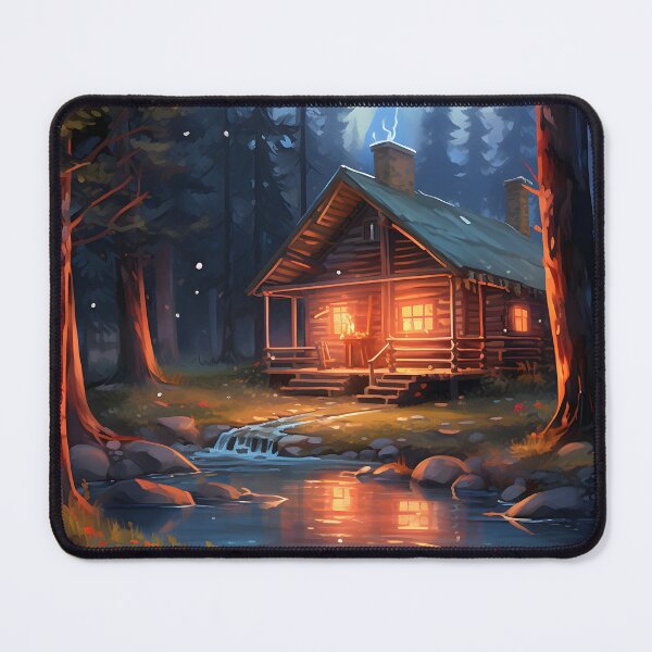 Item preview, Woodland Whisper: Watercolor Cabin Scene designed and sold by Shirtastically.