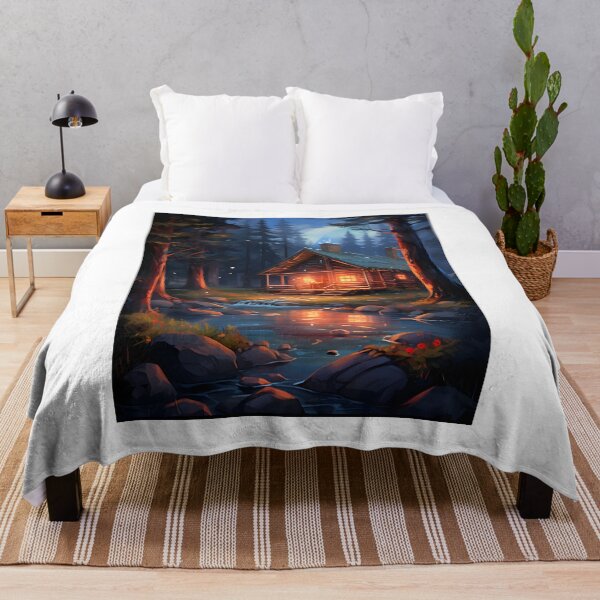 Item preview, Woodland Whisper: Watercolor Cabin Scene designed and sold by Shirtastically.