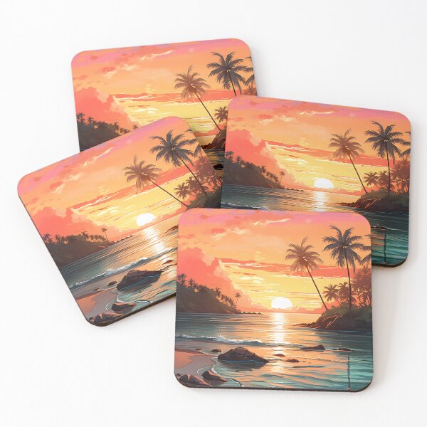 Item preview, Sundown Serenity: Tropical Beach Watercolor designed and sold by Shirtastically.