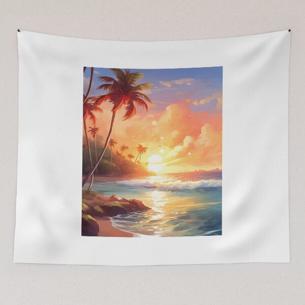 Item preview, Sunset Serenade: Watercolor Beach Scene designed and sold by Shirtastically.