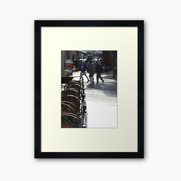 Even Snow becomes Rain in Seattle Framed Art Print