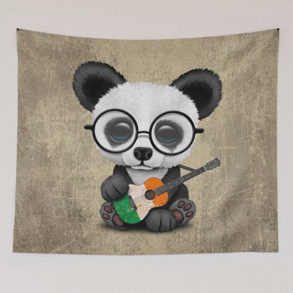 Item preview, Baby Panda Playing Irish Flag Guitar designed and sold by JeffBartels.