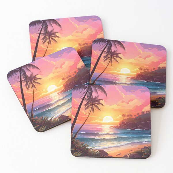 Item preview, Beach Bliss: A Sunset Watercolor designed and sold by Shirtastically.