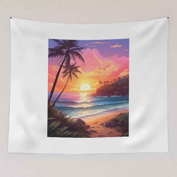 Item preview, Beach Bliss: A Sunset Watercolor designed and sold by Shirtastically.