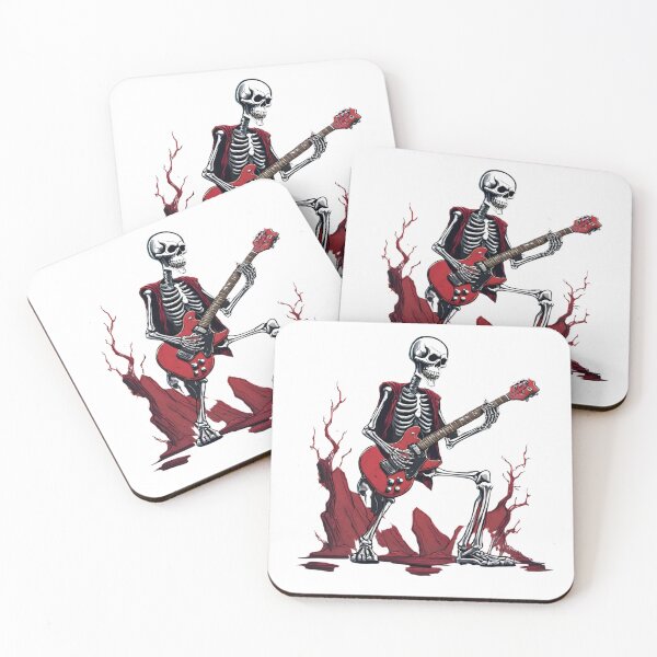 Item preview, Skeleton Playing Electric Guitar - Skeleton Rock Guitar designed and sold by RafikieCo.