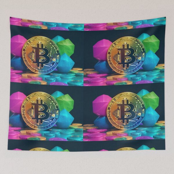Item preview, Bitcoin with bright colors designed and sold by jphillipscott.