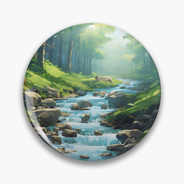 Item preview, Forest Flow: A Watercolor Stream Scene designed and sold by Shirtastically.