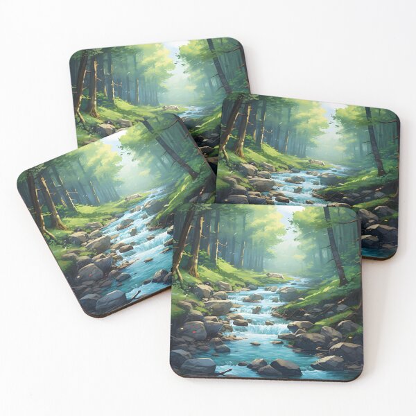 Item preview, Forest Flow: A Watercolor Stream Scene designed and sold by Shirtastically.