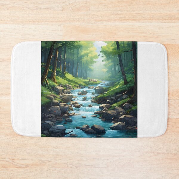 Artikelvorschau, Forest Flow: Eine Aquarell-Bach-Szene entworfen und verkauft von Shirtastically.