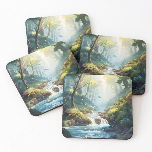 Item preview, Stream Serenity: Watercolor Forest Stream designed and sold by Shirtastically.