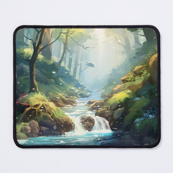 Item preview, Stream Serenity: Watercolor Forest Stream designed and sold by Shirtastically.