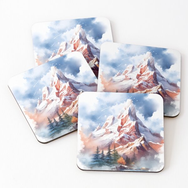 Item preview, Snow Peaks: Mountain Range Watercolor designed and sold by Shirtastically.
