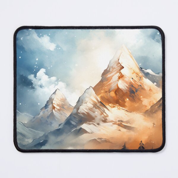 Item preview, Mountain Majesty: A Snowy Peaks Watercolor designed and sold by Shirtastically.