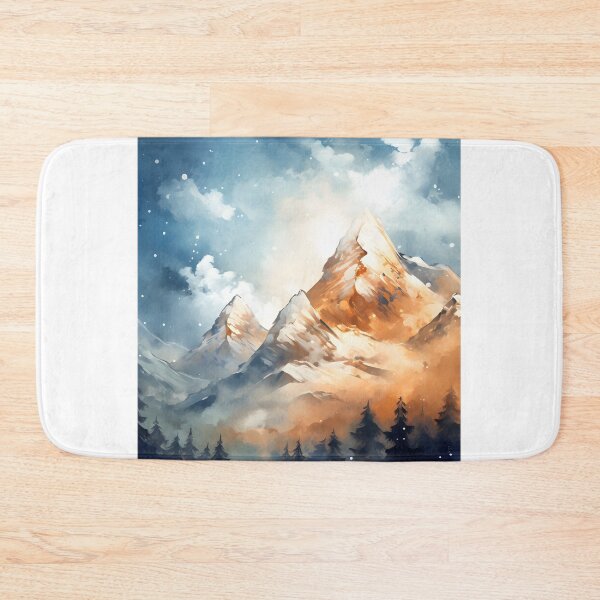 Item preview, Mountain Majesty: A Snowy Peaks Watercolor designed and sold by Shirtastically.