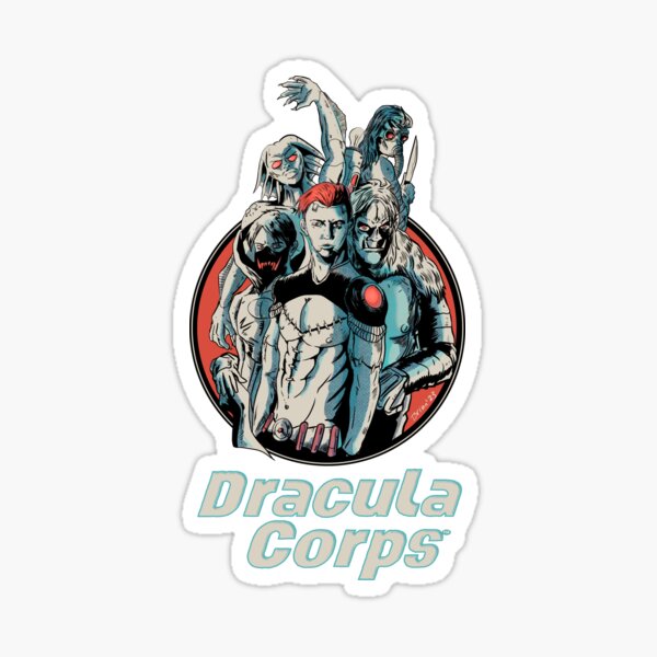Dracula Corps Teenage Monsters Vintage Sticker
