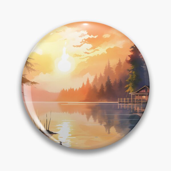 Item preview, Dawn Delight: Lakeside Watercolor designed and sold by Shirtastically.
