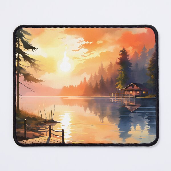 Item preview, Dawn Delight: Lakeside Watercolor designed and sold by Shirtastically.
