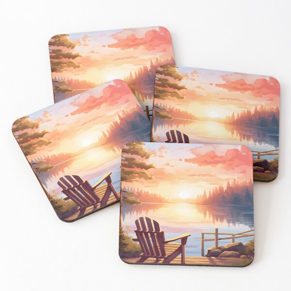 Item preview, Morning Calm: A Lakeside Watercolor Scene designed and sold by Shirtastically.