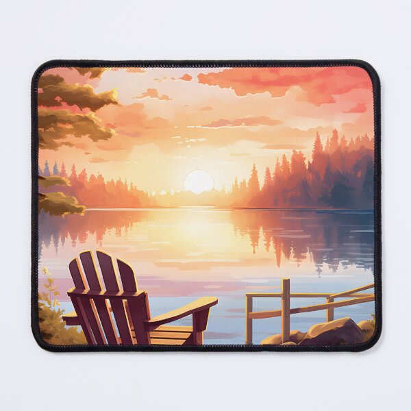 Item preview, Morning Calm: A Lakeside Watercolor Scene designed and sold by Shirtastically.