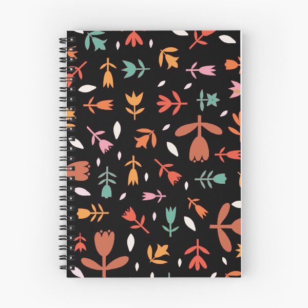 Item preview, Warm Scandi Floral on Black designed and sold by springstdesign.