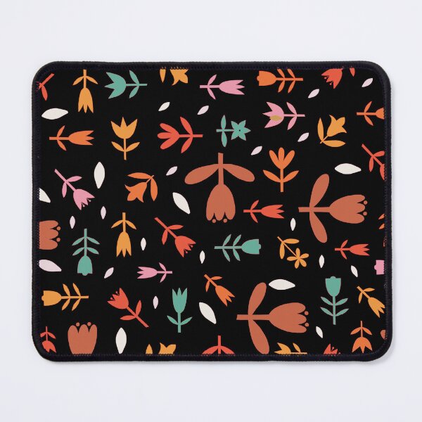 Item preview, Warm Scandi Floral on Black designed and sold by springstdesign.