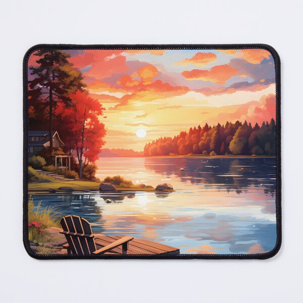 Item preview, Lake Serenity: Watercolor Dawn Scene designed and sold by Shirtastically.