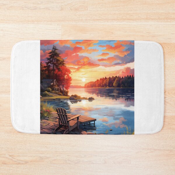 Item preview, Lake Serenity: Watercolor Dawn Scene designed and sold by Shirtastically.