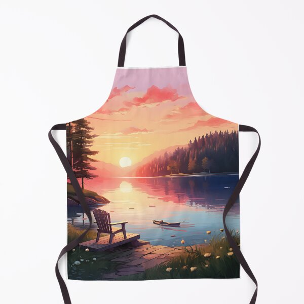 Item preview, Rise & Reflect: A Lakeside Dawn Watercolor designed and sold by Shirtastically.
