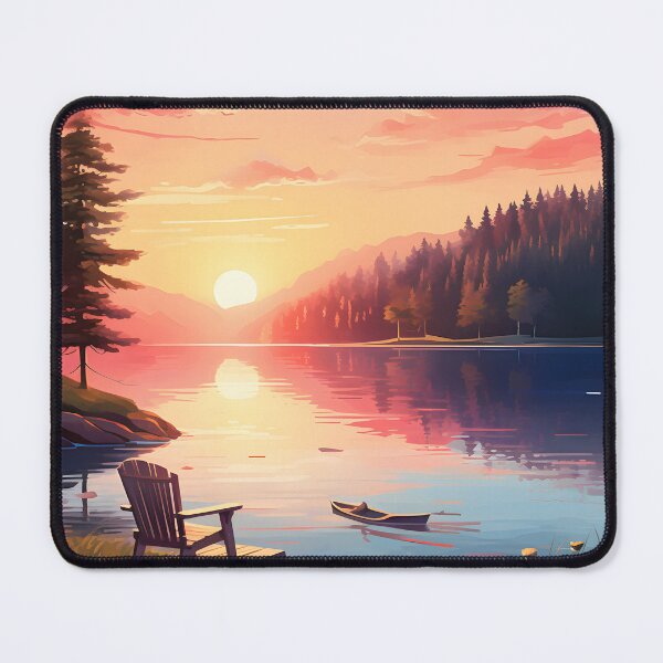 Item preview, Rise & Reflect: A Lakeside Dawn Watercolor designed and sold by Shirtastically.