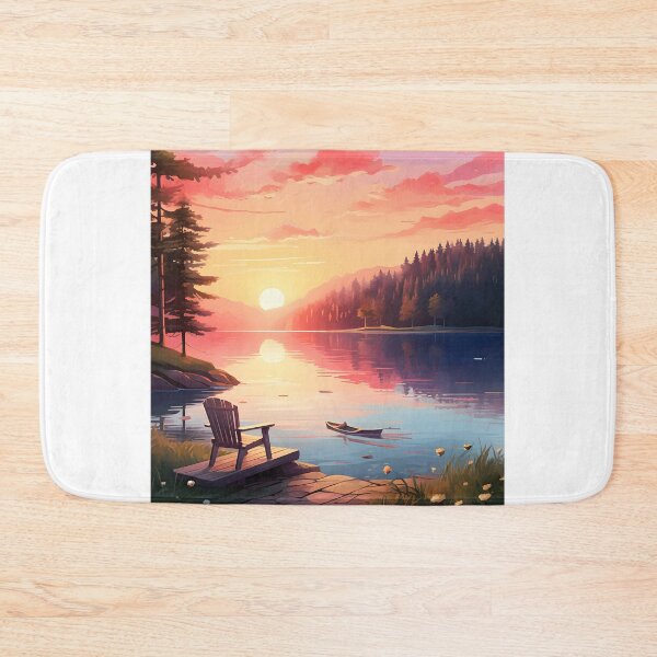 Item preview, Rise & Reflect: A Lakeside Dawn Watercolor designed and sold by Shirtastically.