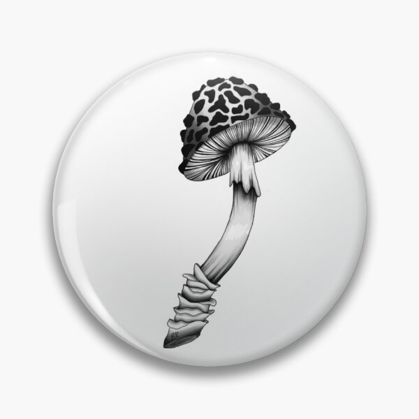 Item preview, Black and White Mushroom designed and sold by feeling-bleu.