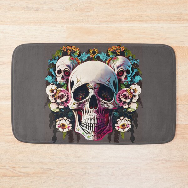 Item preview, flower skull designed and sold by SweetDonatoo.