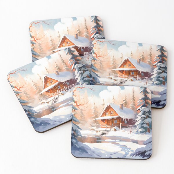 Item preview, Cozy Retreat: Winter Cabin Watercolor designed and sold by Shirtastically.