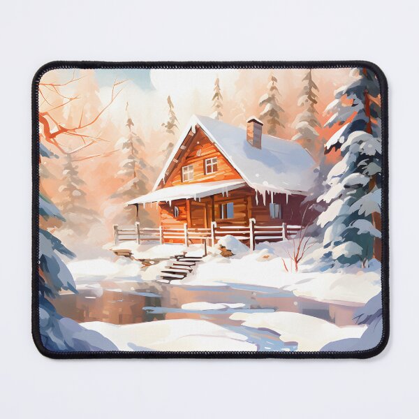 Item preview, Cozy Retreat: Winter Cabin Watercolor designed and sold by Shirtastically.