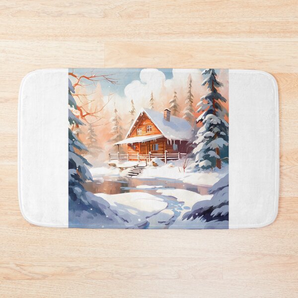 Item preview, Cozy Retreat: Winter Cabin Watercolor designed and sold by Shirtastically.