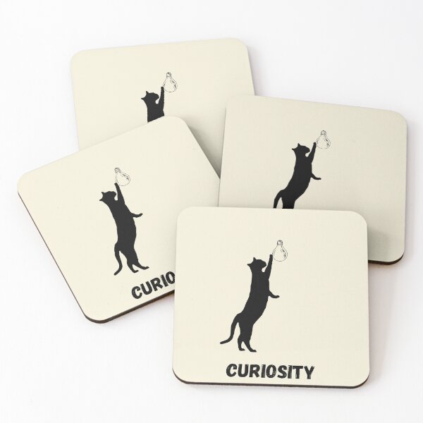 Item preview, Curiosity cat and bulb design designed and sold by Nottivago-App.
