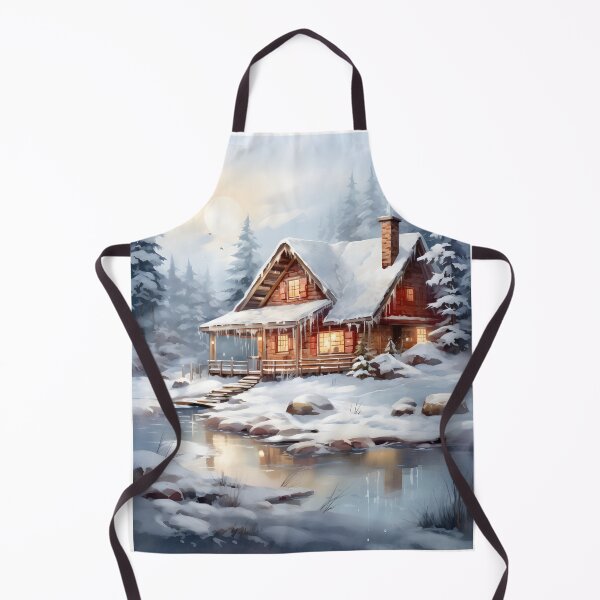 Item preview, Warmth & Welcome: Cabin in Winter Watercolor designed and sold by Shirtastically.