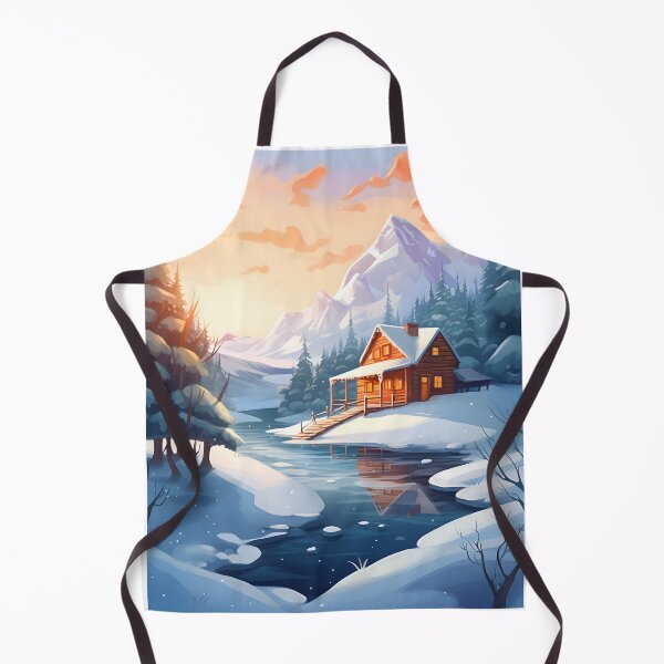 Item preview, Winter Hideaway: Watercolor Cabin Art designed and sold by Shirtastically.