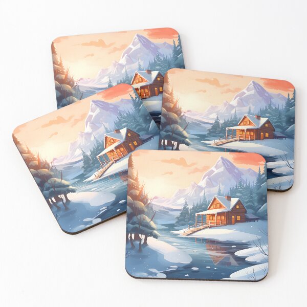 Item preview, Winter Hideaway: Watercolor Cabin Art designed and sold by Shirtastically.
