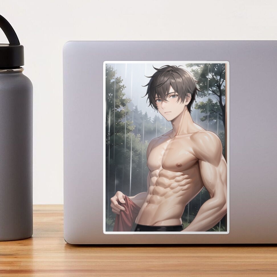 Muscular Anime Boy Poster for Sale by baraclub