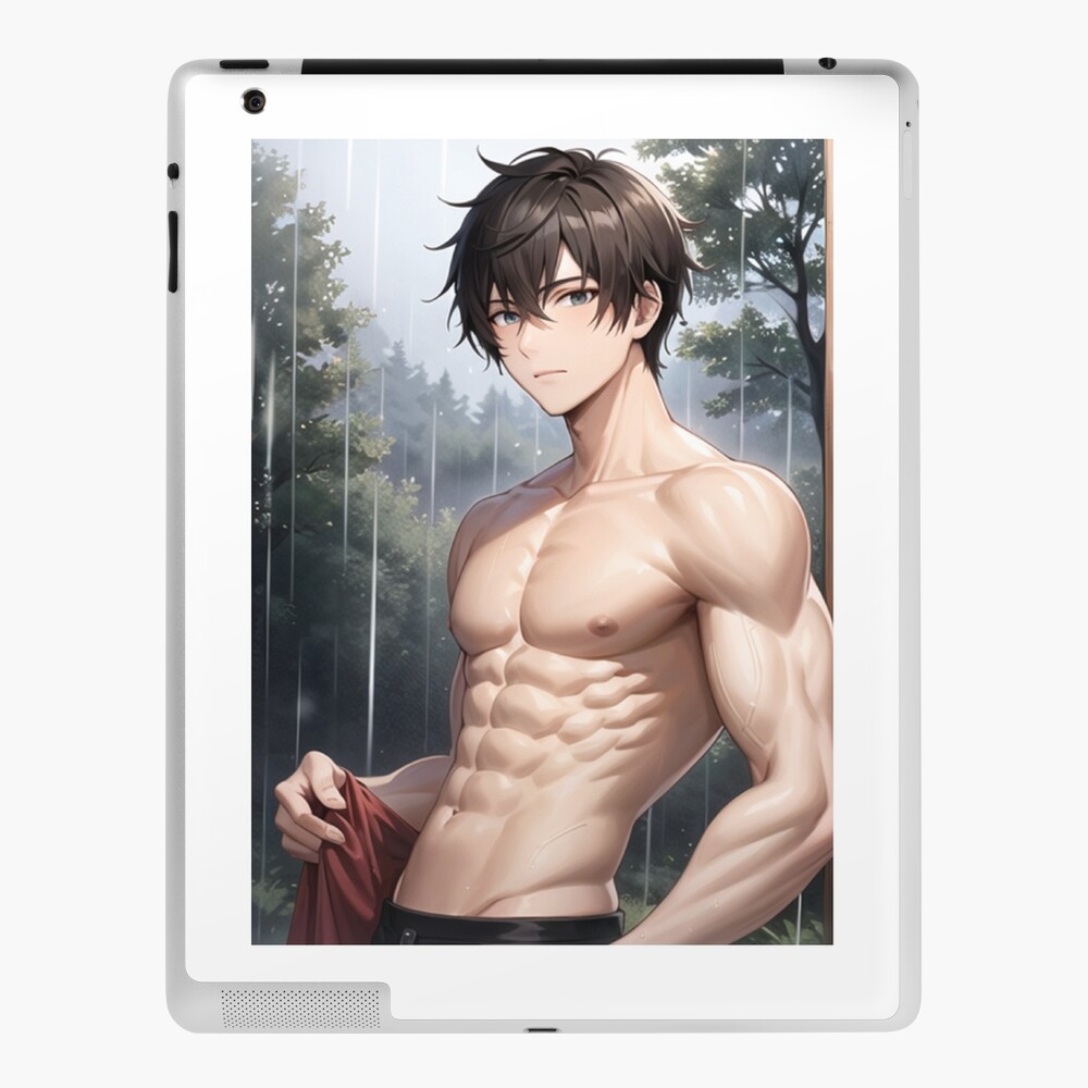 Muscular Handsome Anime Boy Black Hair