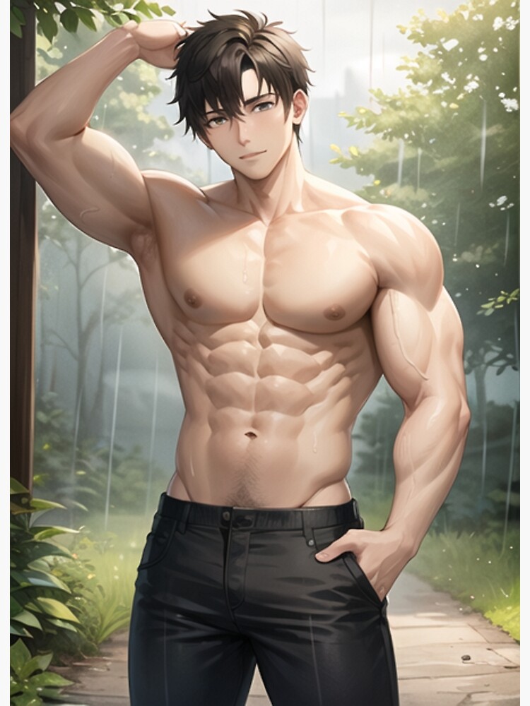 Anime Boy flexing in Gym AI Art #4 by Soul-1235 on DeviantArt